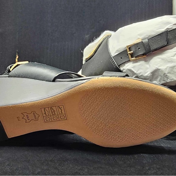 TORY BURCH
Miller 65mm Metal-logo Wedge Leather Sandals - Picture 2 of 3